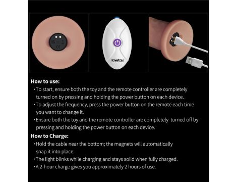 9" Vibrating Sliding Skin Pro II Dual Layer Silicone Dong - 2