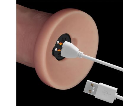9" Vibrating Sliding Skin Pro II Dual Layer Silicone Dong - 18