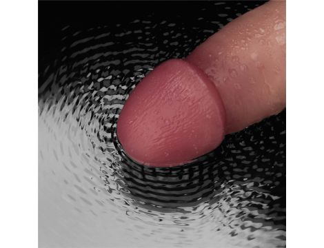 9" Vibrating Sliding Skin Pro II Dual Layer Silicone Dong - 21