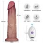 9" Vibrating Sliding Skin Pro II Dual Layer Silicone Dong - 2
