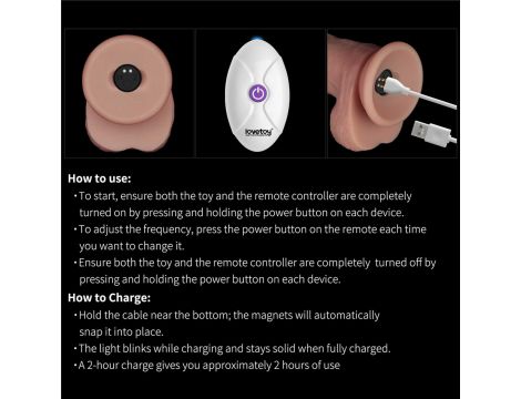 10" Vibrating Sliding Skin Pro II Dual Layer Silicone Dong - 4