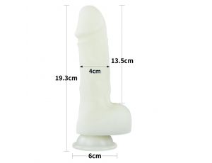 Dildo silikonowe świecące w ciemności Lovetoy Lumino Play 19 cm