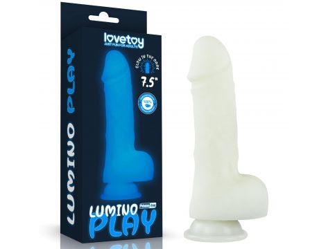 Dildo silikonowe świecące w ciemności Lovetoy Lumino Play 19 cm - 2