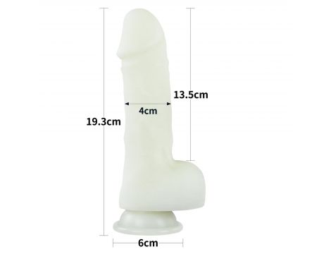 Dildo silikonowe świecące w ciemności Lovetoy Lumino Play 19 cm