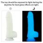 Dildo silikonowe świecące w ciemności Lovetoy Lumino Play 19 cm - 4