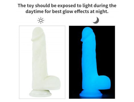 Dildo Lovetoy Lumino Play silikonowe świecące 20 cm - 3