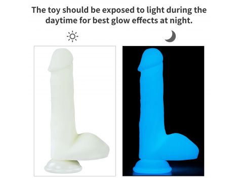 Dildo Lovetoy Lumino Play silikonowe świecące 20 cm - 3