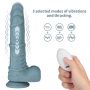 11'' Rechargeable Thrusting and Vibrating Silicone Dildo with Remote - 16