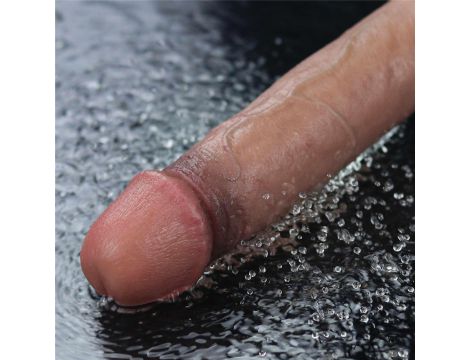 9" REAL SOFTEE Rechargeable Silicone Vibrating Dildo - 6