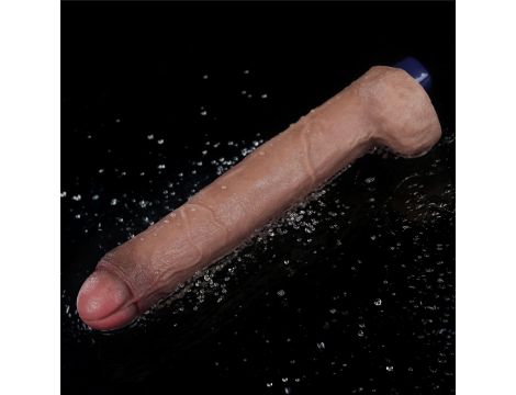 10.5" REAL SOFTEE Rechargeable Silicone Vibrating Dildo - 10
