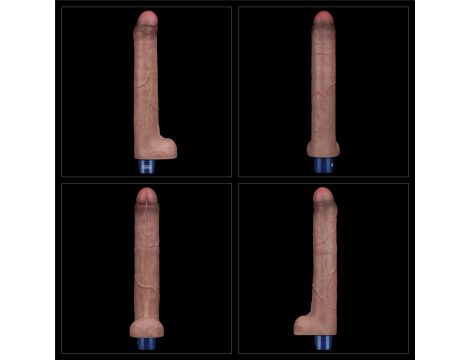 10.5" REAL SOFTEE Rechargeable Silicone Vibrating Dildo - 17