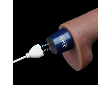 10.5" REAL SOFTEE Rechargeable Silicone Vibrating Dildo - 14