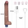 10.5" REAL SOFTEE Rechargeable Silicone Vibrating Dildo - 4