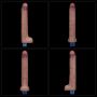 10.5" REAL SOFTEE Rechargeable Silicone Vibrating Dildo - 18