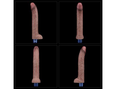 11" REAL SOFTEE Rechargeable Silicone Vibrating Dildo - 15