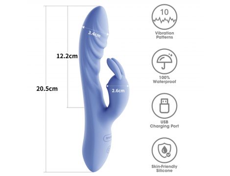Wibrator króliczek Lovetoy Swirl silikonowy USB 20.5 cm - 8