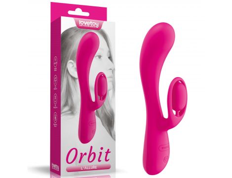 Wibrator króliczek silikonowy Lovetoy LAllure Swirl USB 20 cm - 2