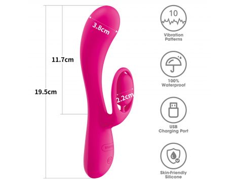 Wibrator króliczek silikonowy Lovetoy LAllure Swirl USB 20 cm - 3
