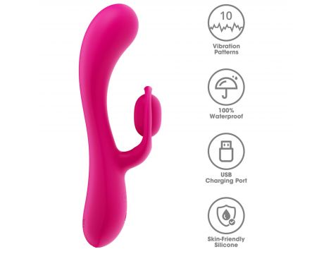 Wibrator króliczek silikonowy Lovetoy LAllure Swirl USB 20 cm - 8