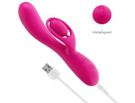 Wibrator króliczek silikonowy Lovetoy LAllure Swirl USB 20 cm - 10