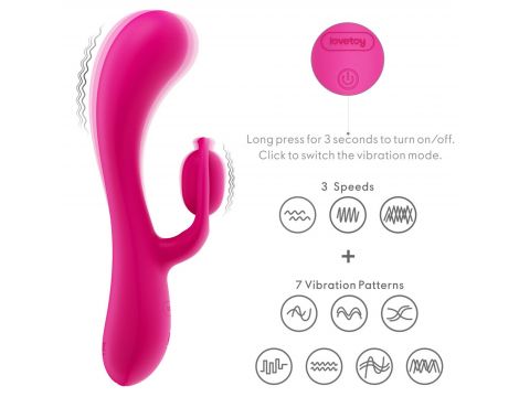Wibrator króliczek silikonowy Lovetoy LAllure Swirl USB 20 cm - 11