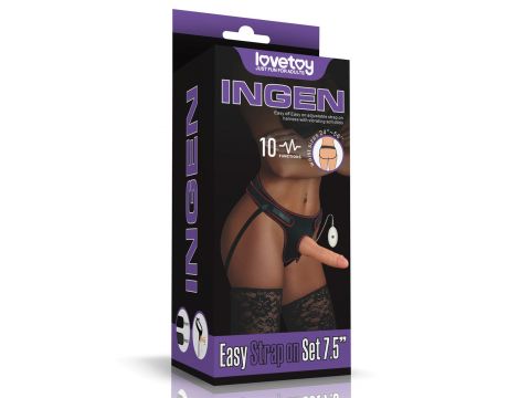 Vibrating Easy Strapon Set 7.5'' - 18