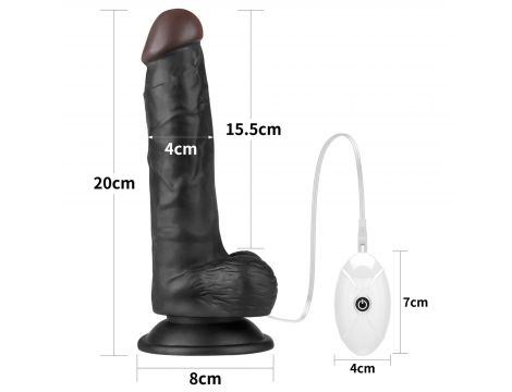 Vibrating Easy Strapon Set 7.5'' Black - 3