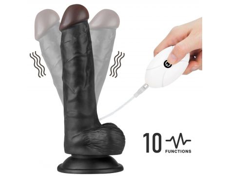 Vibrating Easy Strapon Set 7.5'' Black - 2