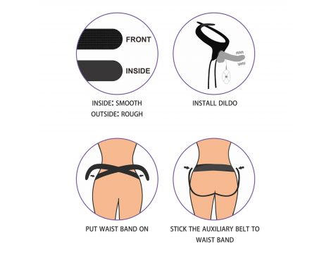 Vibrating Easy Strapon Set 7.5'' Black - 10