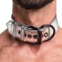 Bondage Fetish Metallic Pup Collar With Leash - 4