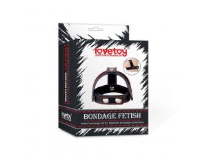 Bondage Fetish TStyle Leather Cockring With Ball Divider