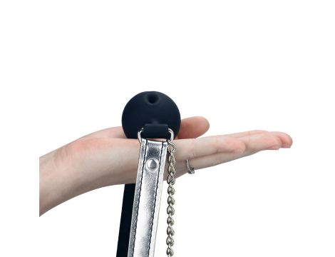 Breathable Ball Gag With Nipple Clamp - 4