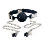 Breathable Ball Gag With Nipple Clamp - 7