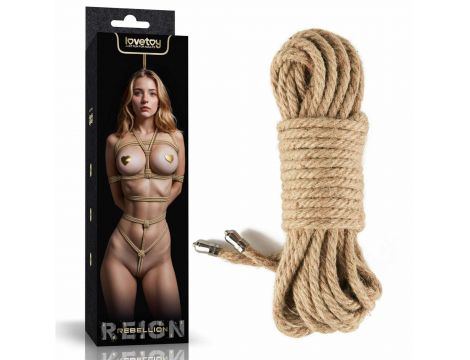Rebellion Reign Rustic Hemp Bondage Rope - 4
