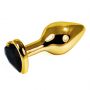 Gold Heart Plug Black - 3