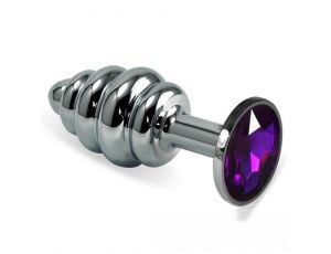Silver Spiral Plug Purple