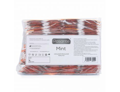 Prezerwatywy miętowe chłodzące Pasante Mint zielone 144 szt - 4