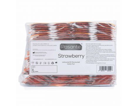 Prezerwatywy truskawkowe Pasante Strawberry Crush czerwone 144 szt