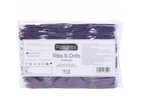 Prezerwatywy Pasante Ribs Dots Intensity prążkowane kropkowane 144 szt