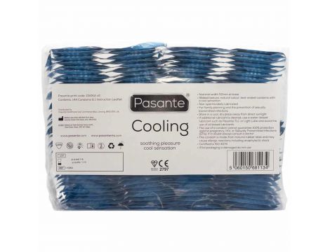 Prezerwatywy Pasante Cooling prążkowane chłodzące 144 szt - 2