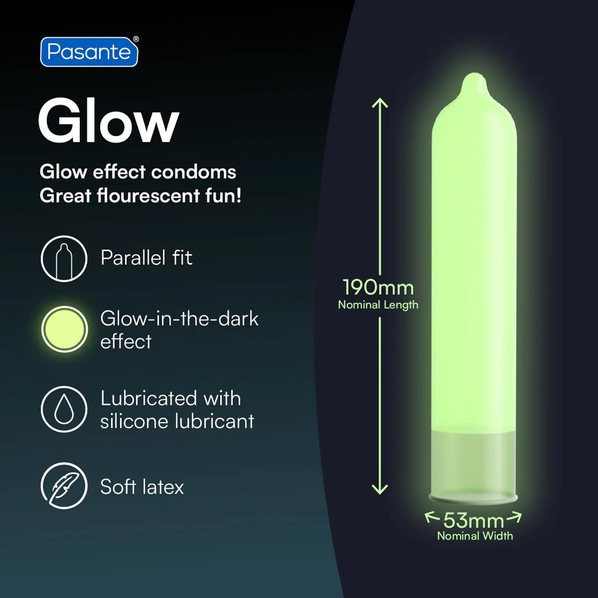 Pasante Glow Condoms 3 pcs