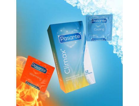 Prezerwatywy Pasante Climax prążkowane rozgrzewająco chłodzące 12 szt - 3