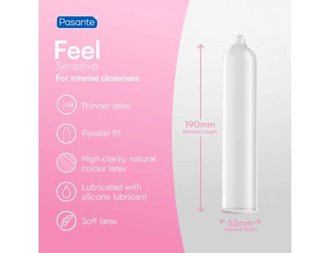 Pasante Sensitive/Feel Condoms 12 pcs - 2