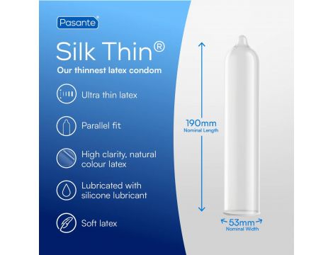 Pasante Silk Thin Condoms 12 pcs - 3