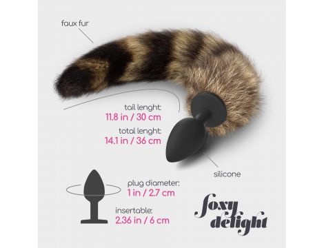Korek analny silikonowy z ogonem Crushious 36 cm - 3