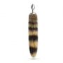 Srebrny metalowy korek analny z ogonem Crushious 6 cm - 6
