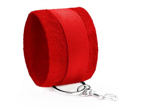 TOUGH LOVE VELCRO HANDCUFFS WITH EXTRA 40CM CHAIN CRUSHIOUS RED - 5