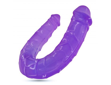 Dildo podwójne Double Trouble Crushious fioletowe 27 cm