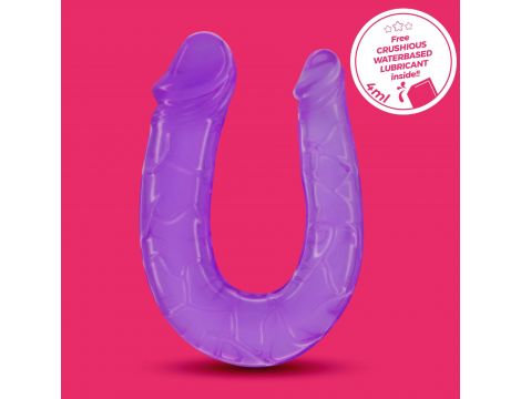 Dildo podwójne Double Trouble Crushious fioletowe 27 cm - 4