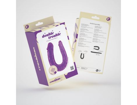 Dildo podwójne Double Trouble Crushious fioletowe 27 cm - 6